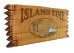 15.25"L Wooden Island Time Wall Sign - Image 2