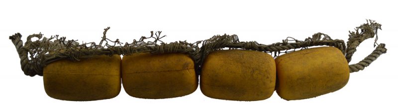 53"L Four Used Fishing Floats on a Rope