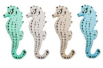 Cast Iron Seahorse Wall Hooks, Set of 4