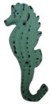 Seahorse Wall Hook Distressed Green on Iron