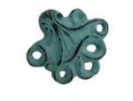 Octopus Drawer Knob Iron Distressed Green