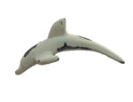 Dolphin Shaped Drawer Knob Distressed Cream Over Iron
