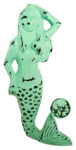 Mermaid Shaped Iron Door Knocker (Distressed Green)
