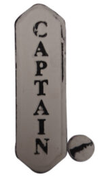 Captain Door Knocker Cast Iron with Distressed White Finish