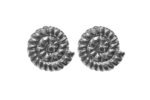 Nickel Finish, Iron Spiral Seashell Cabinet/Drawer Knob, Set of 2