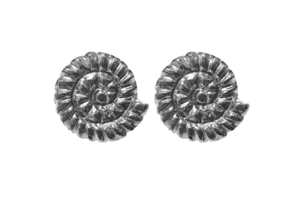 Nickel Finish, Iron Spiral Seashell Cabinet/Drawer Knob, Set of 2