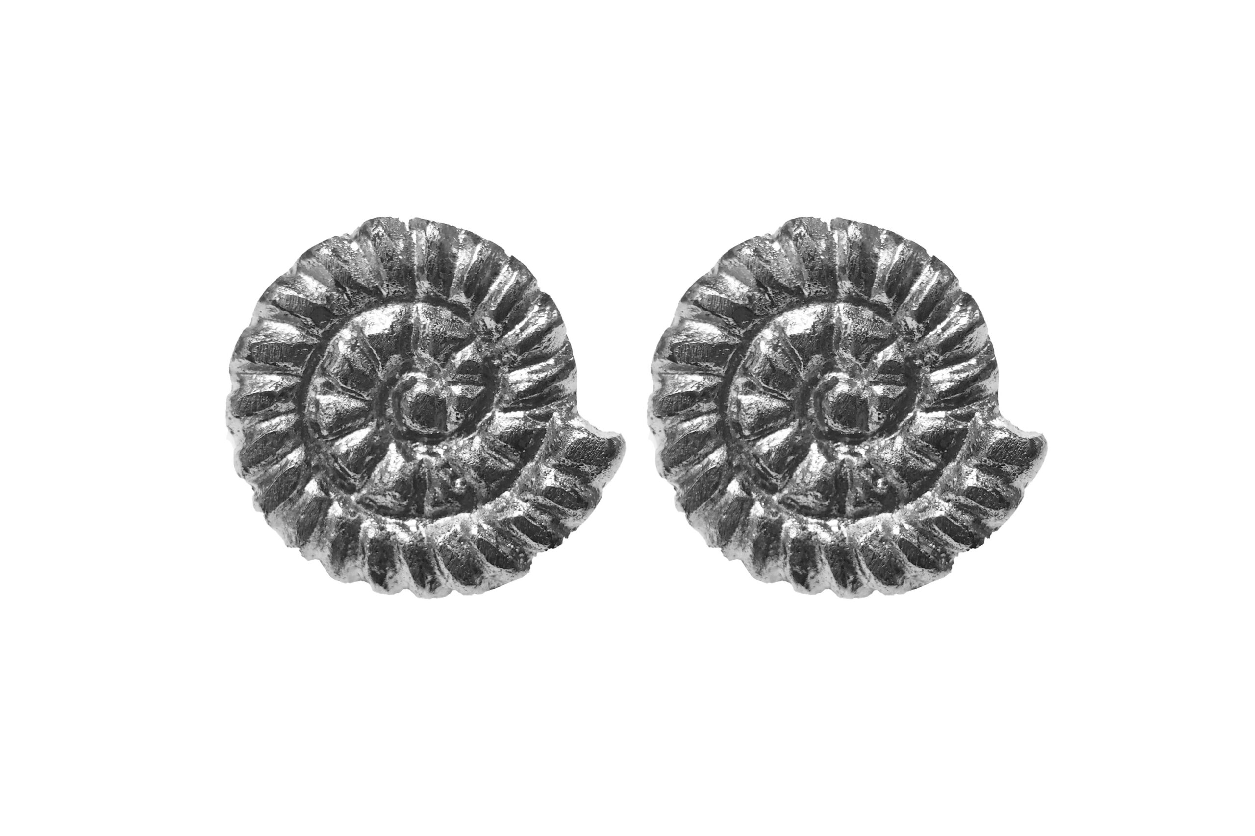 VE223-2 Nickel Finish, Iron Spiral Seashell Cabinet/Drawer Knob, Set of 2 - Image 1