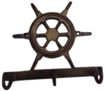 Shipwheel Wall Hook Antique Brass Finish Iron
