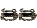 Chrome Sand Crab Cabinet/Drawer Knob, Set of 2