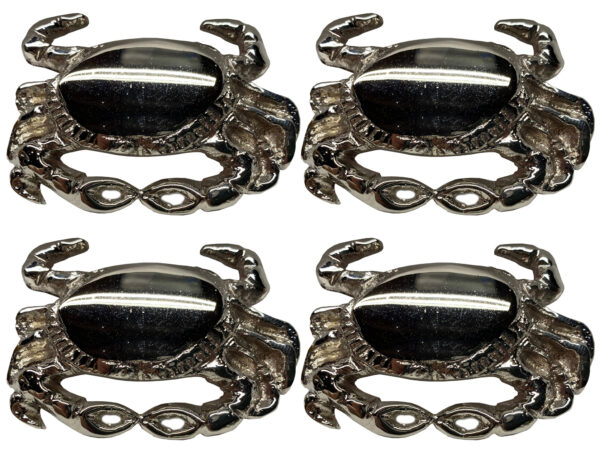 Chrome Sand Crab Cabinet/Drawer Knob, Set of 4