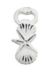 Seashell and Starfish Shaped Handheld Bottle Opener Distressed White